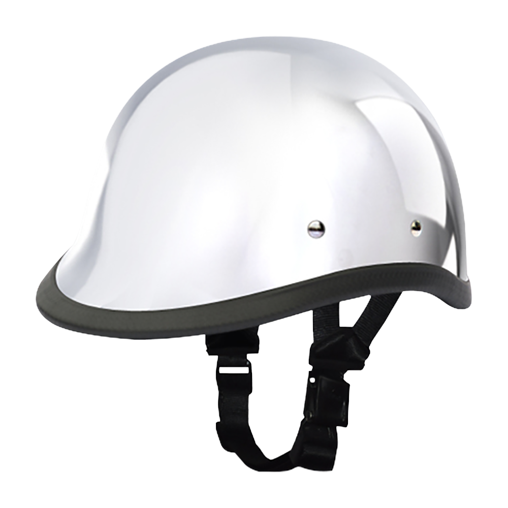 chrome motorcycle half helmet Novelty Hawk- Chrome 2XL
