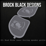 98-2023 Road Glide inner fairing 3D POW MIA TRIBUTE speakers grill covers set