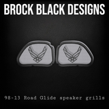 98-2023 Road Glide 3D Air Force speakers grill covers set