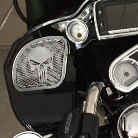 98-2023 Road Glide 3D punisher speakers grill covers set