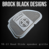 98-2023 Road Glide 3D Airborne logo speakers grill covers set
