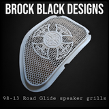 98-2023 Road Glide 3D Celtic cross speakers grill covers set