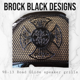 98-2023 Road Glide 3D Celtic cross speakers grill covers set