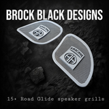 98-2023 Road Glide inner fairing 3D Airborne logo speakers grill covers set