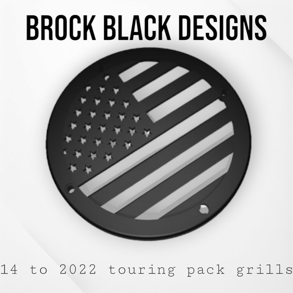 A set of American flag 14-23 Harley Davidson Touring Pack Speaker