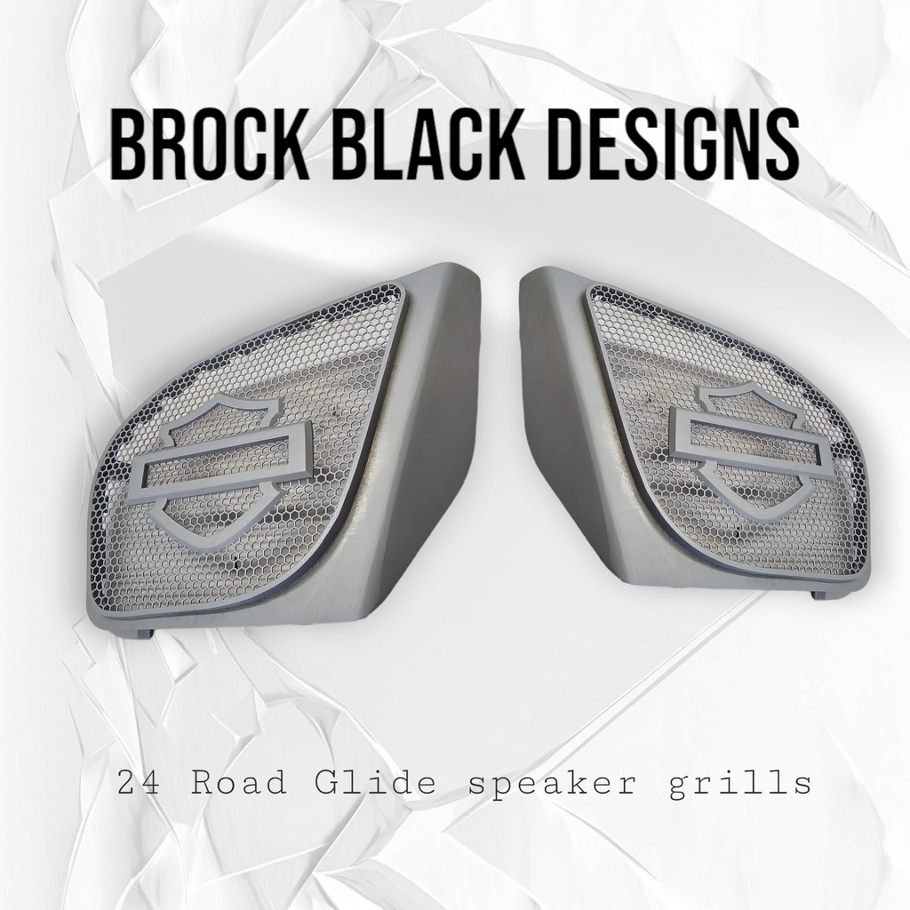 2 Pcs Black Mesh Speaker Grill Replacement Front Fairing
