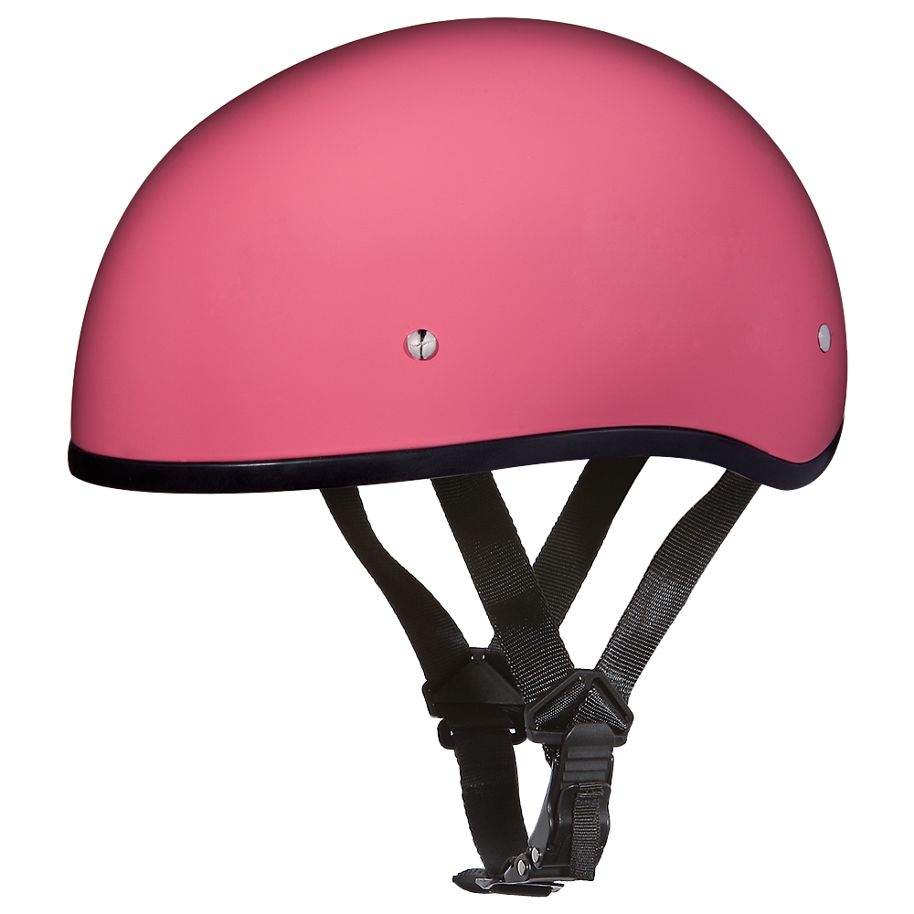 dot half shell motorcycle helmets Daytona Skull Cap Helmet W/O Visor Hi-Gloss Pink XS