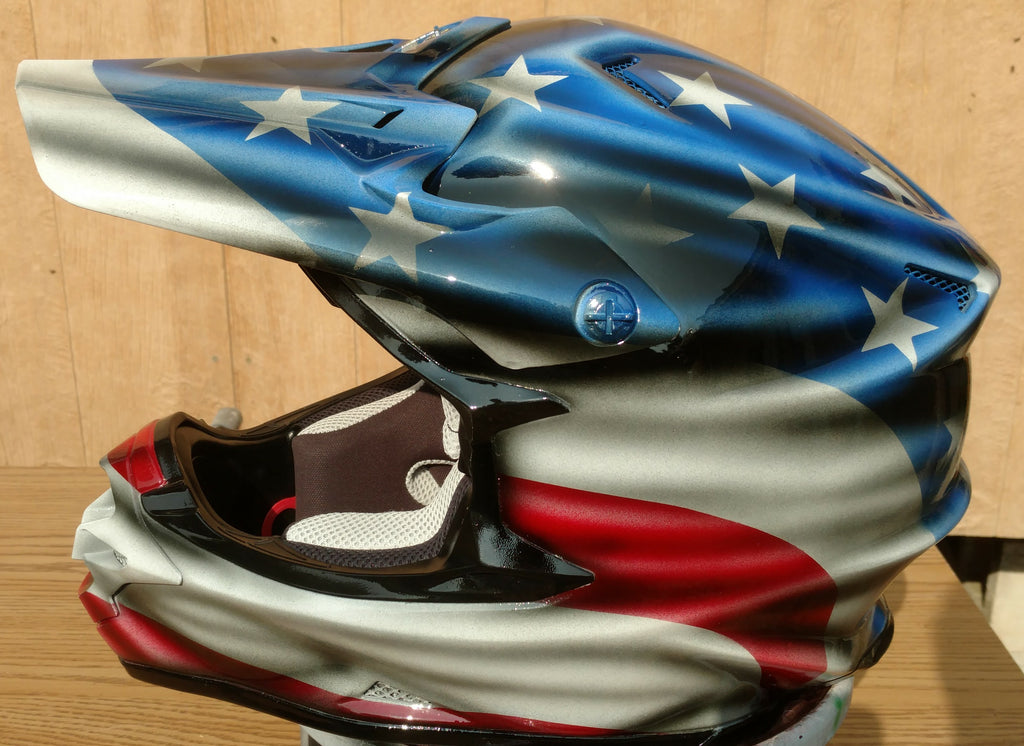 Harley Full face Shoei American Flag Brock Black Customs Harley Full face Shoei American Flag Brock Black Customs