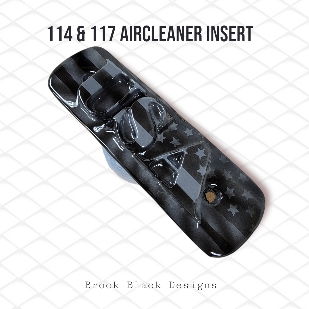 114 & 117 air cleaner insert 3D USA and flag theme – Brock Black 114 & 117 air cleaner insert 3D USA and flag theme – Brock Black