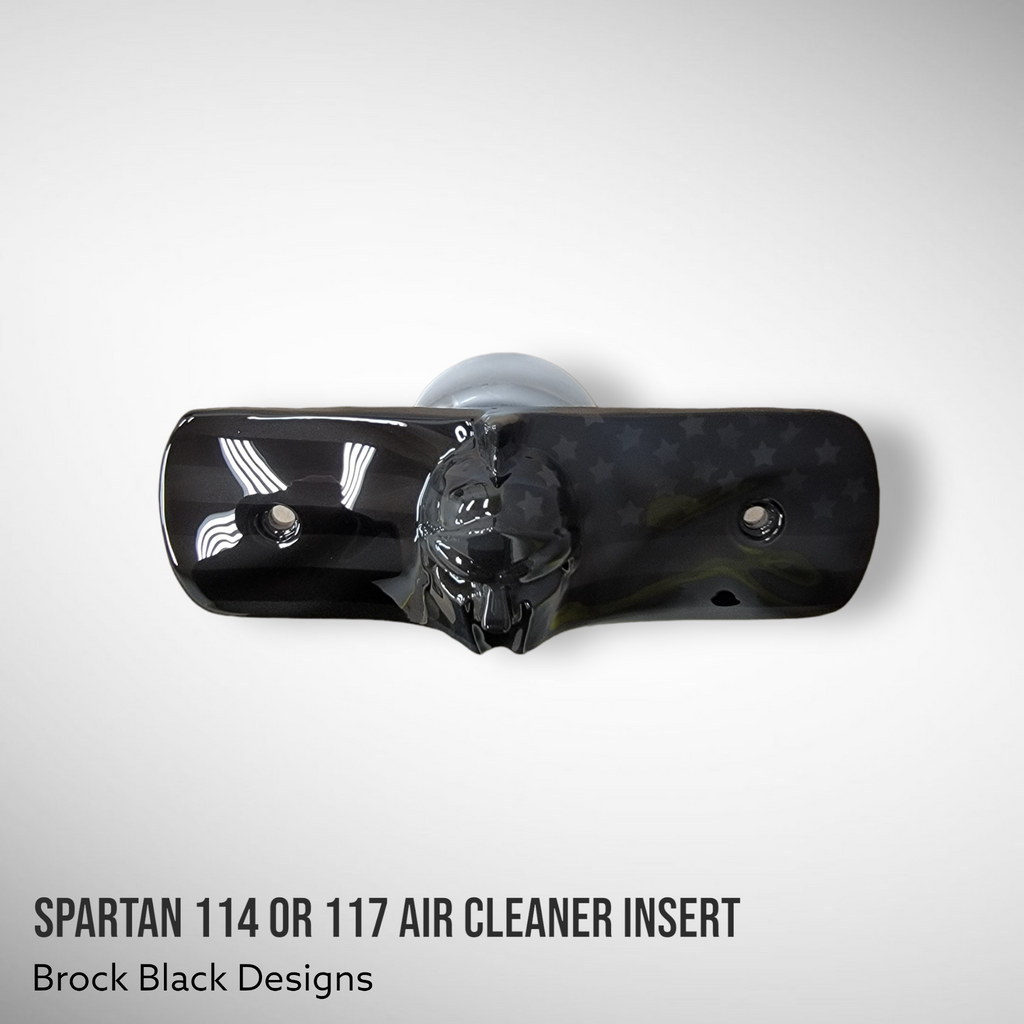 114 & 117 air cleaner insert 3D Spartan Flag – Brock Black Customs