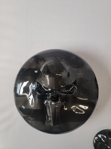 custom punisher motorcycle helmet 3D Punisher skull 103 Harley air cleaner – Brock Black Customs
