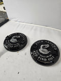 4 hole round 3D Don't Tread on Me speaker grill covers set