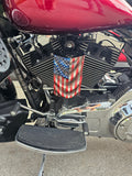 Draped American flag horn cover