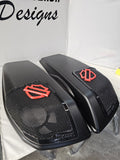 24+ Harley Davidson bag lid Speaker Grill Cover Guard shield theme