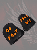 19 to 25 Indian Go Fast Dont Die themed inner speaker grills set