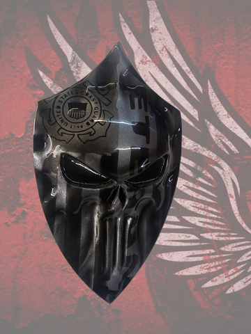 Punisher with US Coast Guard Veteran horn cover