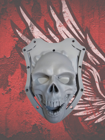 3D screaming skull coil cover