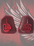 19 to 25+ Indian Challenger middle finger themed inner speaker grills set
