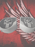 97-25+ Harley inner Touring 3D webbed punisher speakers grill covers set