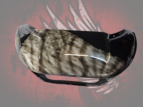 Road Glide Fairing Ghosted tattered American flag