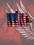 Tattered American Flag horn cover
