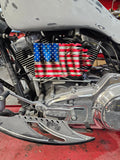 Tattered American Flag horn cover