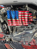 Tattered American Flag horn cover