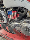 Tattered American Flag horn cover