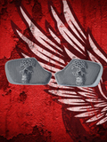 19 to 26+ Indian Chieftain webbed skull inner speaker grills set