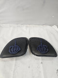 98-2024 Road Glide 3D middle finger speakers grill covers set
