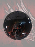 Harley Derby Cover Flammen und Totenköpfe