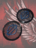 A set of bag shield theme speakers grill covers