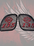 98 to 2024+ Road Glide 3D motor size speakers grill covers set