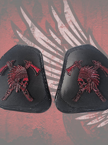 19 to 25+ Indian Challenger warrior themed inner speaker grills set