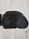 98 to 2024+ Road Glide 3D Viking shield speakers grill covers set