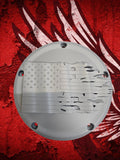 3D embossed tattered American flag