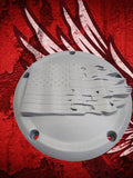 3D embossed tattered American flag