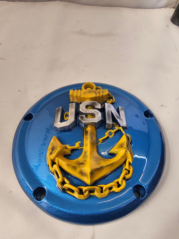 USN Harley derby cover