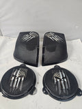 97-25+ Harley inner 3D punisher speakers grill covers set
