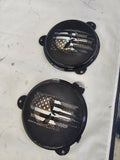 97-25+ Harley inner 3D punisher speakers grill covers set