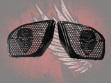 98-2023 Road Glide Innenverkleidung 3D Totenkopf und Bandana Lautsprecher Grill Abdeckungen Set