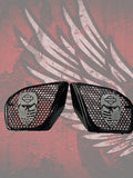 98-2023 Road Glide Innenverkleidung 3D Totenkopf und Bandana Lautsprecher Grill Abdeckungen Set