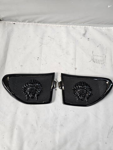 14 to 17 Indian skull warbonnet themed inner speaker grills set