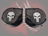 97-25+ Harley inner 3D punisher speakers grill covers set