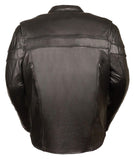 Milwaukee Leather ML1408 Men's Black 'Savage' Sporty Crossover Leather Jacket
