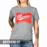 Women's 'Merica Patriotic Boyfriend Fit T-Shirt