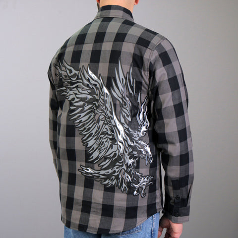 Hot Leathers FLM2102 „Tribal Eagle“ Flanell-Langarmhemd für Herren