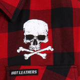 Hot Leathers FLM2103 Men's 'Skull and Bones' Flannel Long Sleeve Shirt