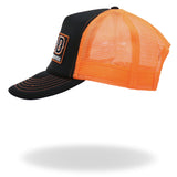 Hot Leathers Orange And Black B.A.D.D. Trucker Hat GSH1051