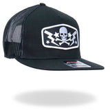 Hot Leathers GSH2018 Skull Bolts Snapback Hat